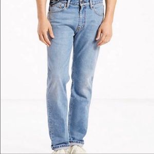 Levi’s 505 Jeans in light wash.